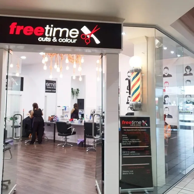 Inside the Freetime Cuts & Colour salon at Newcomb Central Shopping Centre, Geelong